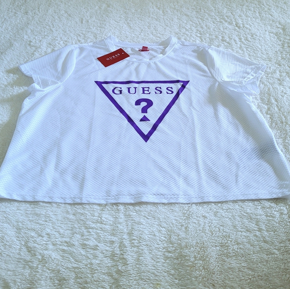 Guess❓Teresa Mesh Logo Tee👕 - NWT - Picture 12 of 14
